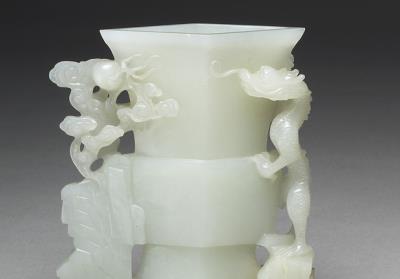 图片[2]-Jade square gu vase, Qing dynasty (1644-1911)-China Archive